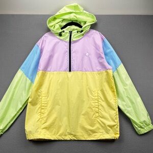 Elbowgrease Retro 90s / Early Y2K Pastel Colorblock Windbreaker Jacket Small